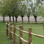 Projekte Zaunriegel - Traditioneler 1/4 Riegel aus Kastanie - Post and Rail Fencing - System 2