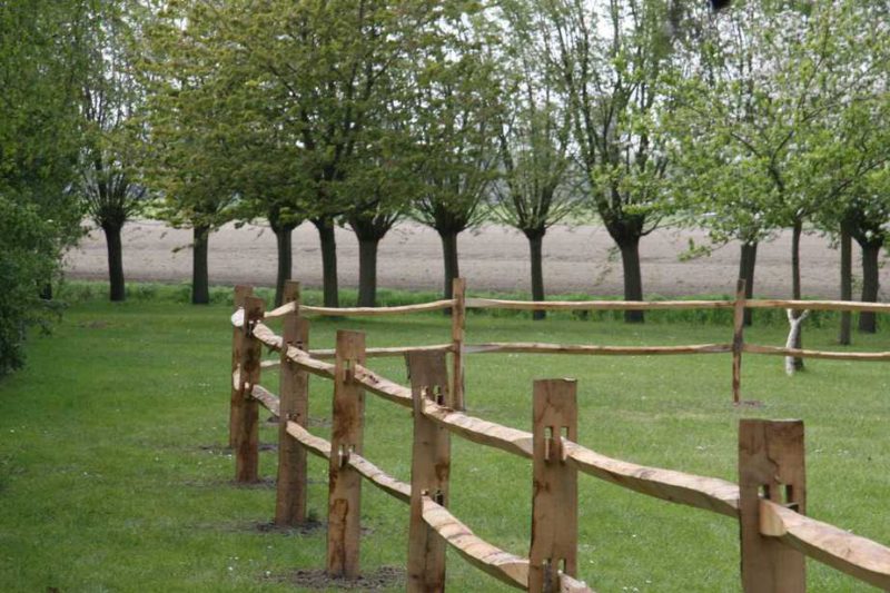 Projekte Zaunriegel - Traditioneler 1/4 Riegel aus Kastanie - Post and Rail Fencing - System 2