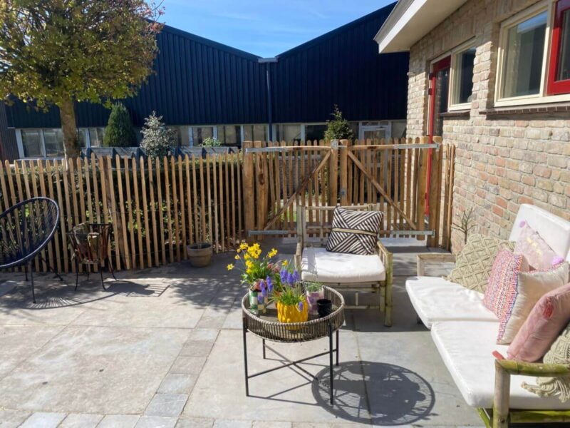 Staketenzaun geschliffen Robinienholz 120 cm hoch Gartenzaun