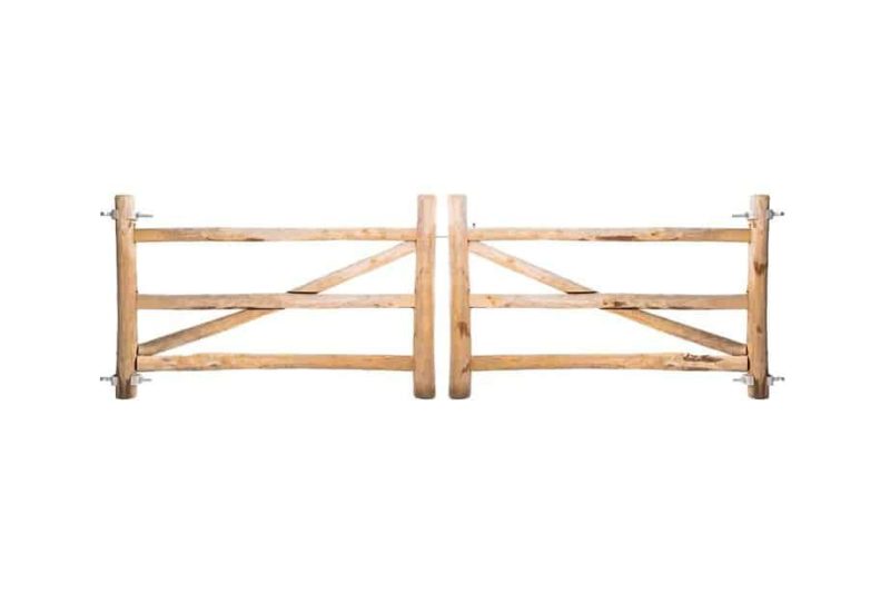 Koppeltor Holz: Post & Rail Doppeltor – 3 Riegel