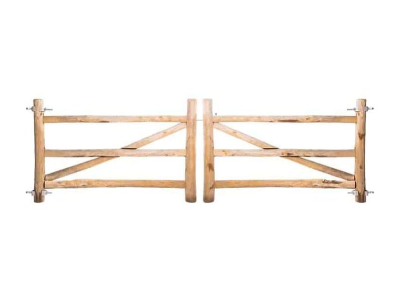 Koppeltor Holz: Post & Rail Doppeltor – 3 Riegel