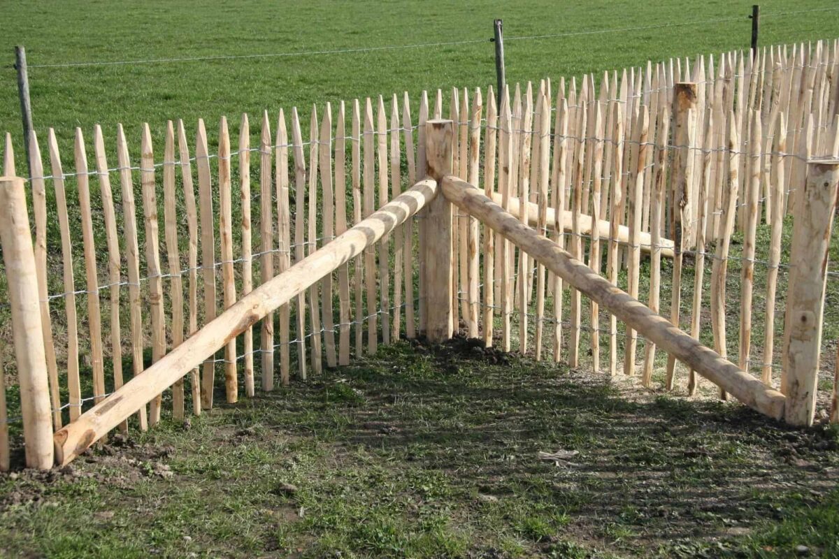 Staketenzaun Ecke Diagonalstreben Zaun
