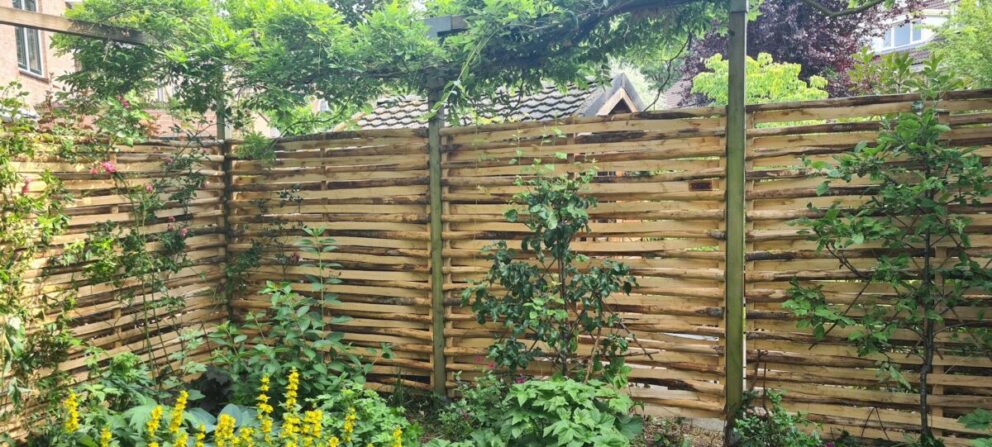 Sichtschutz Paneel Holz Flechtzaun Lamellenzaun Kastanie
