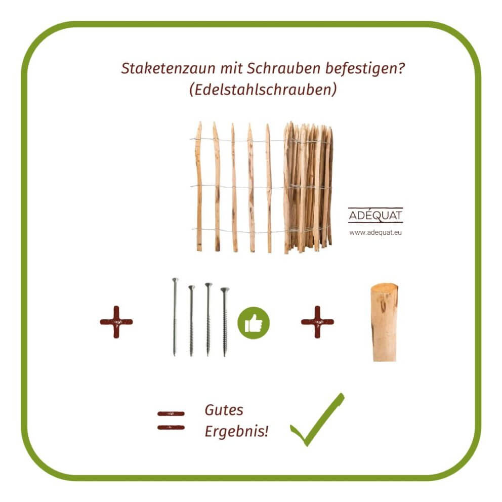 Staketenzaun mit Schrauben oder Krampen befestigen