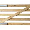 Holztor modern Kastanie 5 Querlatten gerade hinten
