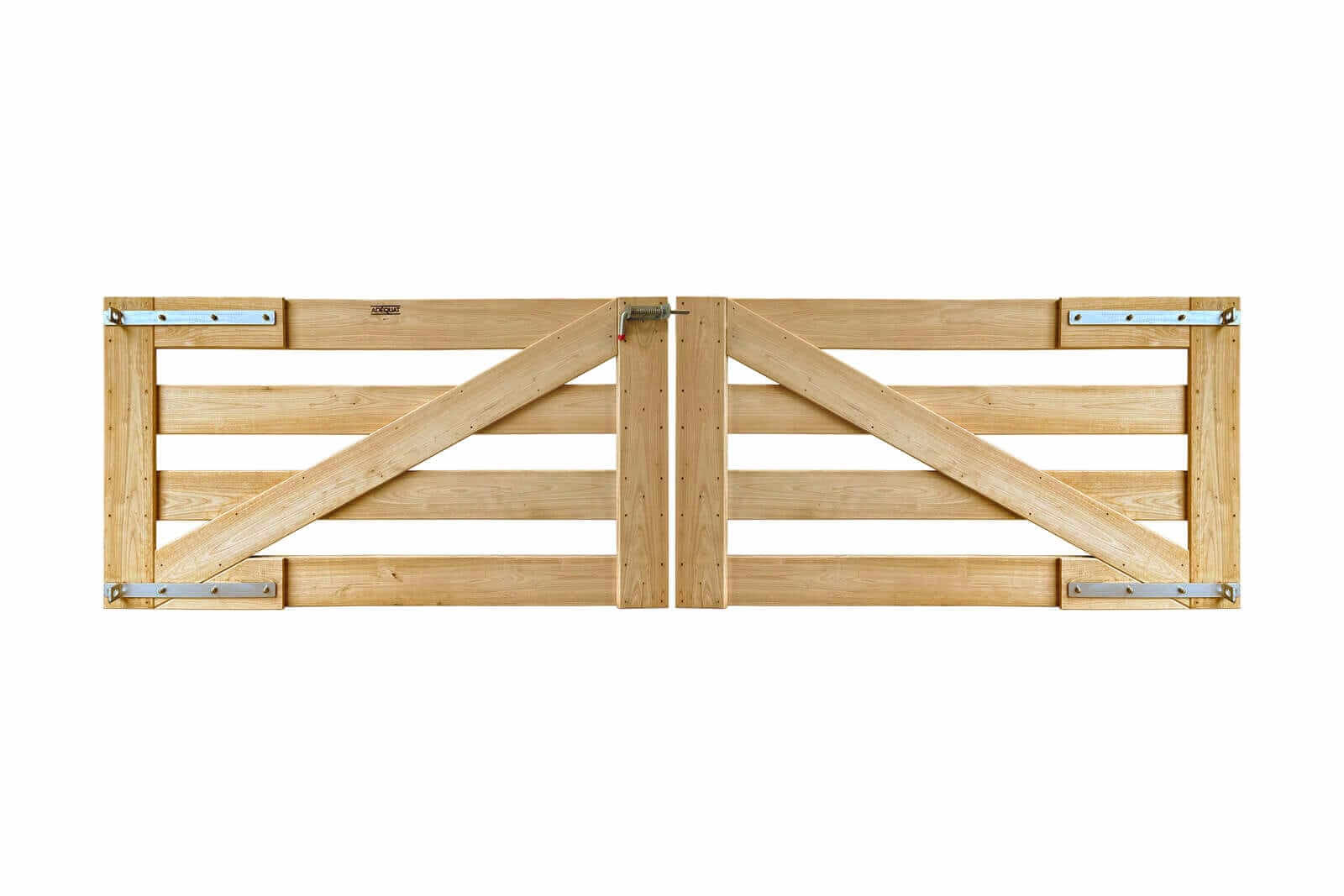 Hoftor modern Kastanie 4 Querlatten doppelt hinten