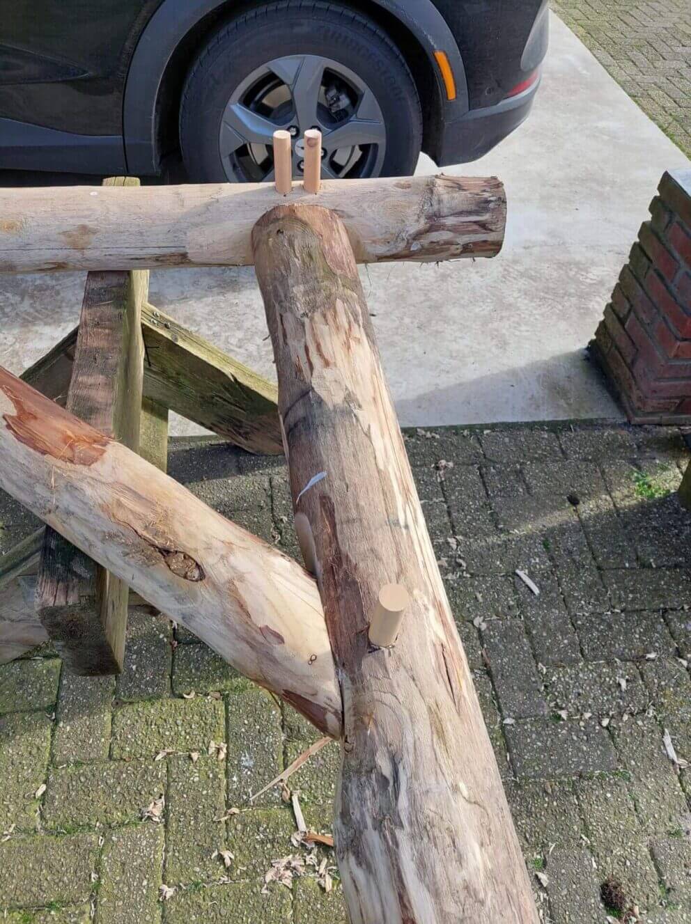 Garten Pfähle aus Holz Verbindung