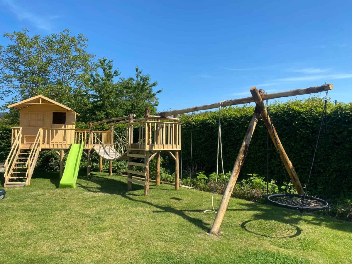 Spielgerät Holz selber bauen Garten