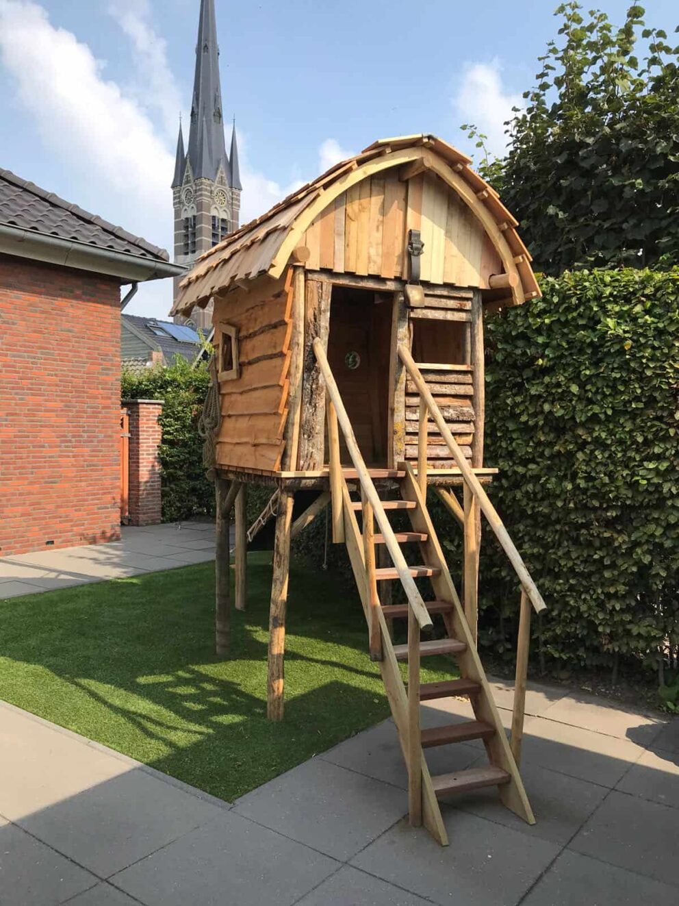 Spielgerät Holz Spielhaus Garten selber bauen