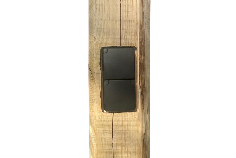 Außensteckdose Garten Holzpfahl Bella Kastanie