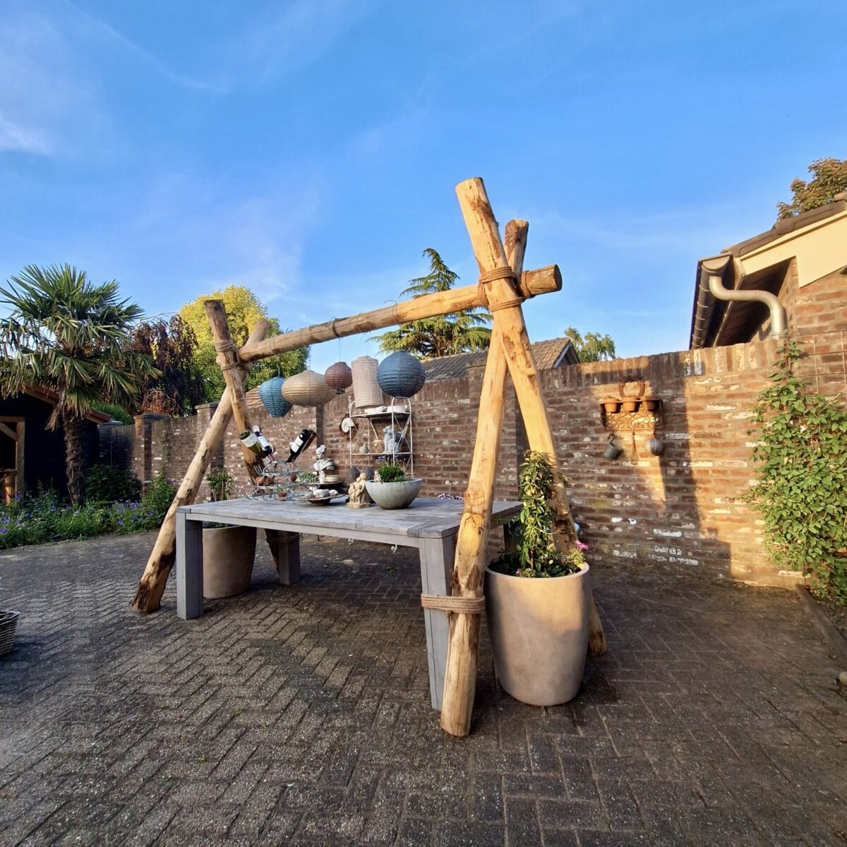 Tischstange Holz Dekostange Tisch