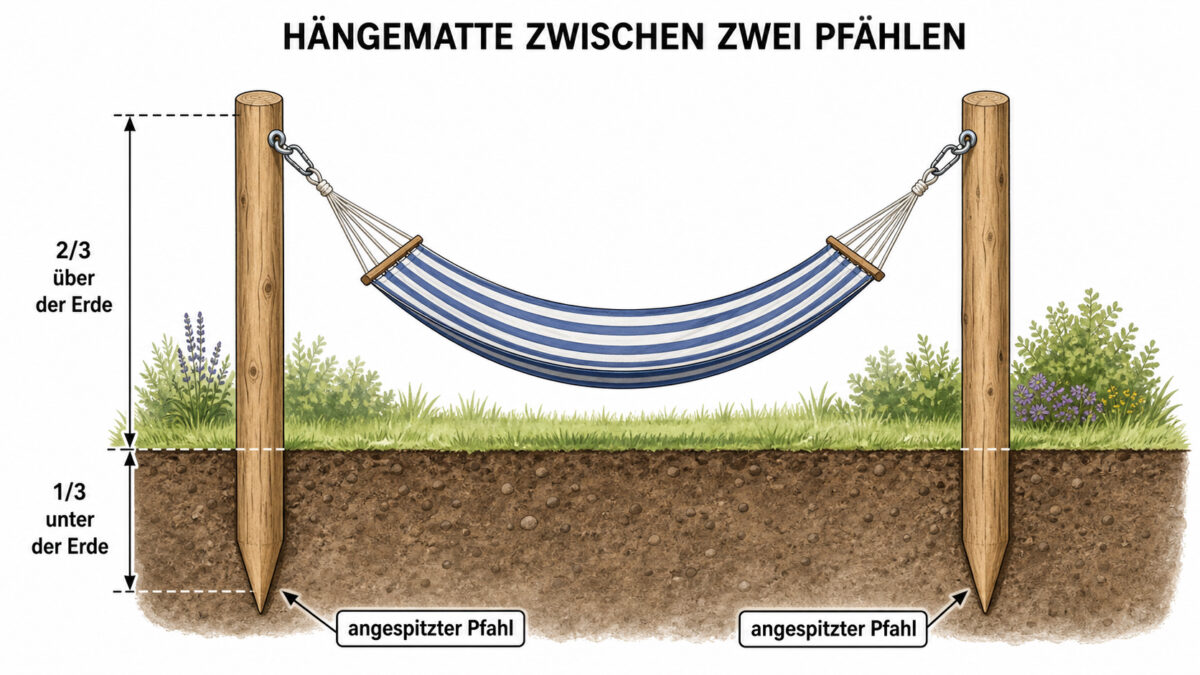 Hängematte Pfosten