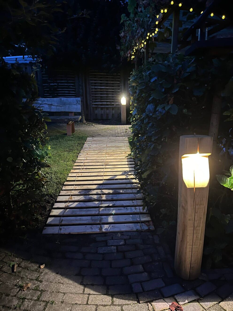 Holzweg Garten Kastanie Gartenleuchte Bella