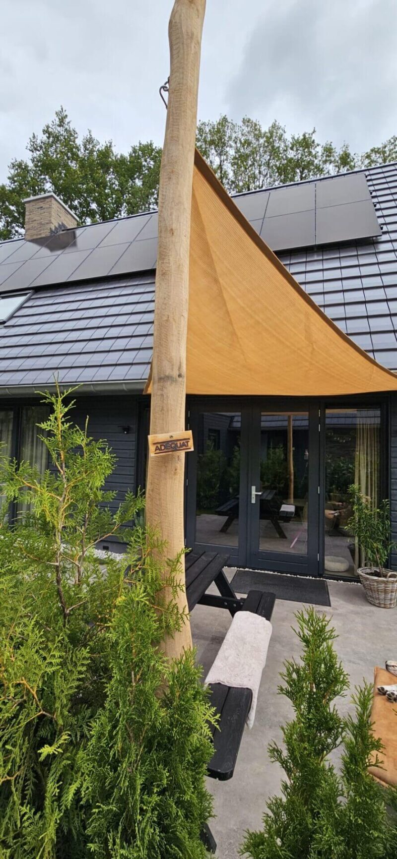 Robinienstamm Robinie Rundholz 13-15 cm Sonnensegel Pfosten