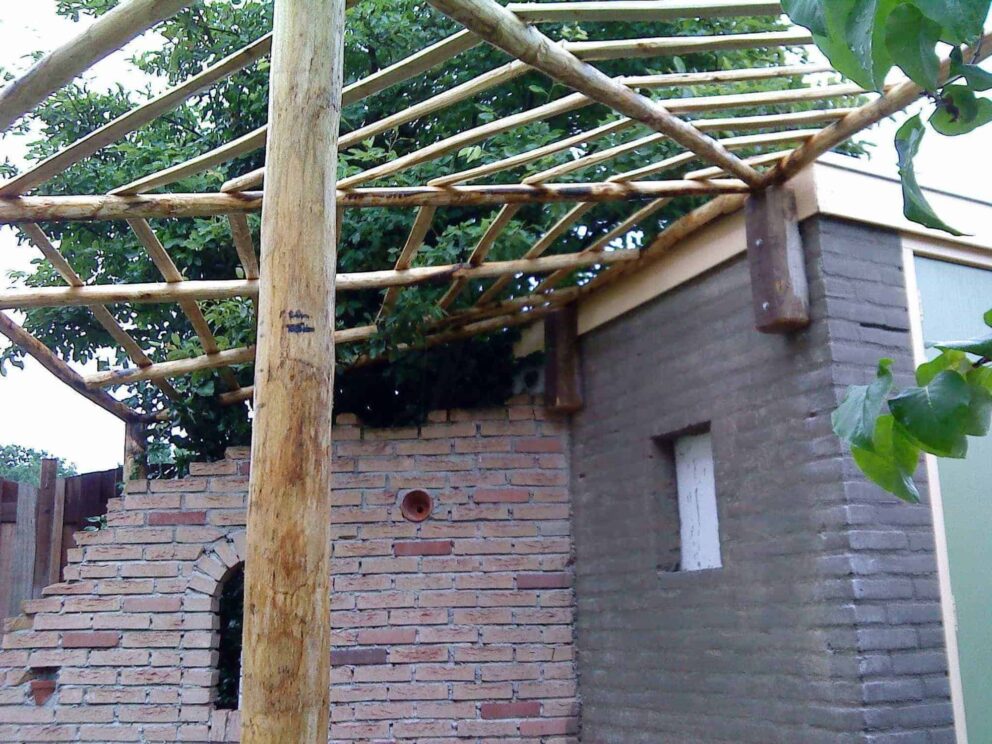 Runde Pergola Holz Dach