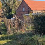 Staketenzaun Kastanie 150 cm hoch, Lattenabstand 4 cm