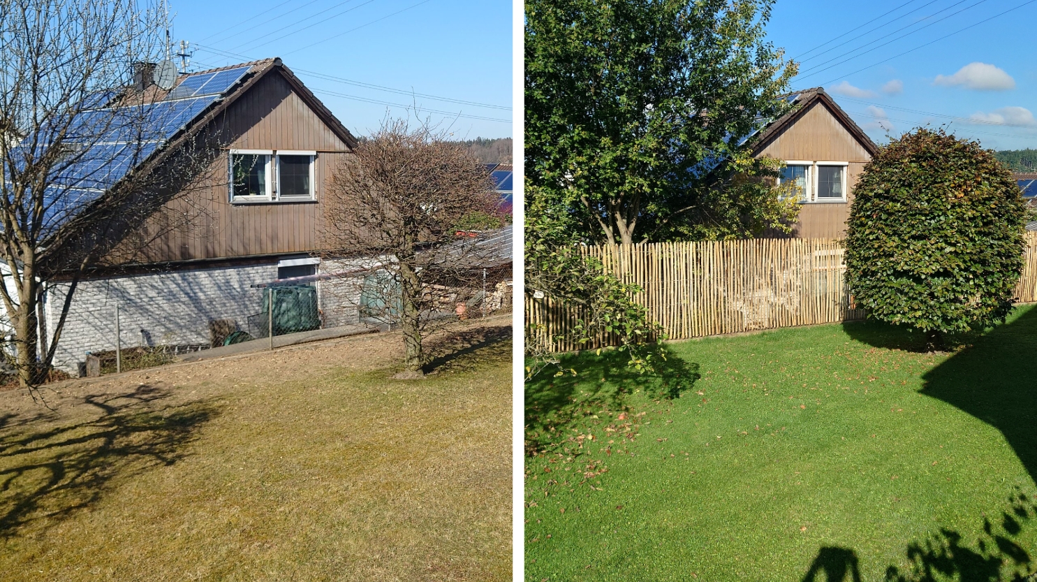 Vorher nachher Garten