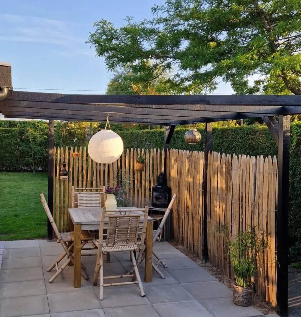 Zaun Landhausstil Sichtschutz Holz