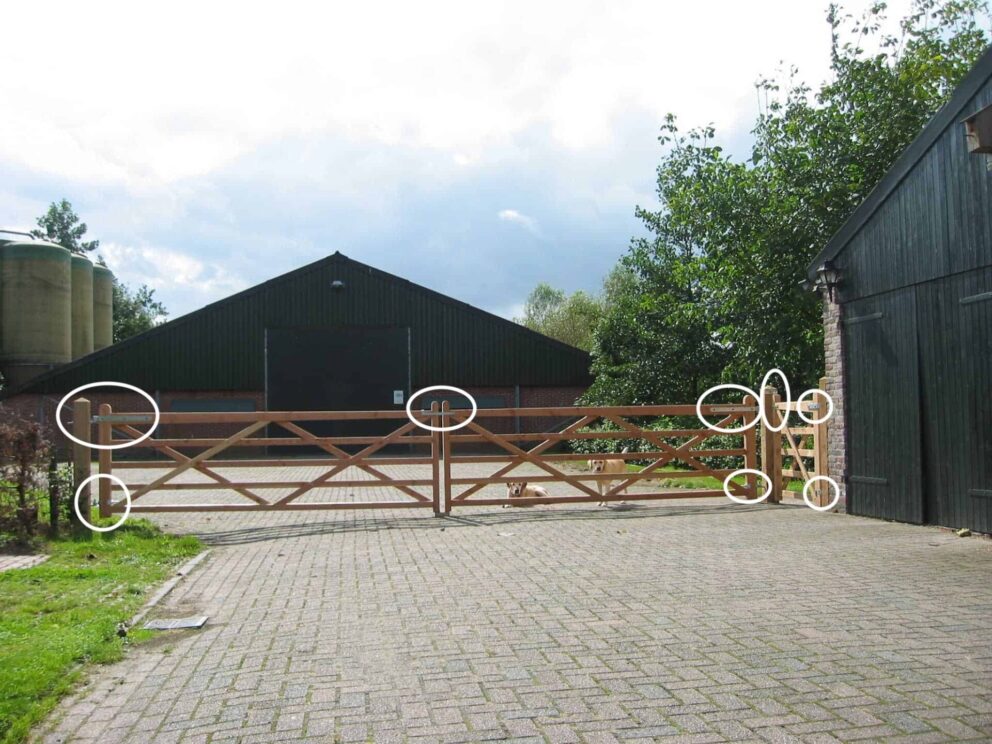 Beschläge Holztor englisches Doppeltor Eiche Hoftor breit