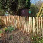 Französischer Staketenzaun Kastanie 100 cm hoch, 4 cm Lattenabstand