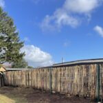 Fr. Staketenzaun Kastanien 150 cm hoch, Abstand 2 cm, 3m Rol und Edelstahl Schrauben 4,5x60, pro 100 Stück