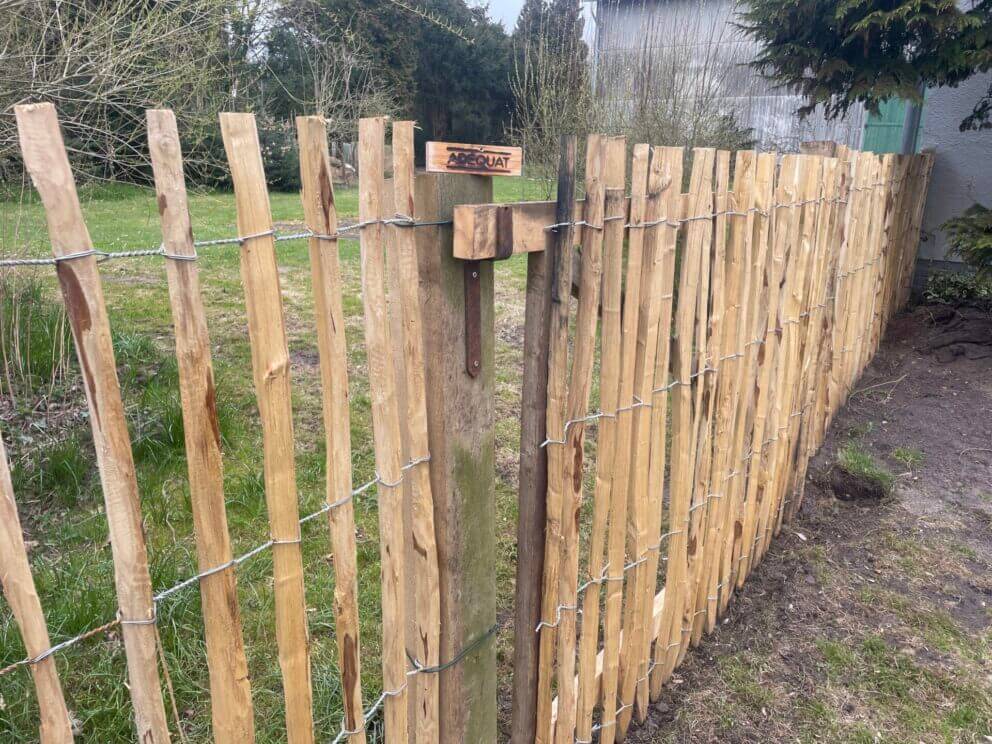 Fr. Staketenzaun Kastanien 150 cm hoch, Abstand 6 cm, 2x 5m Rolle