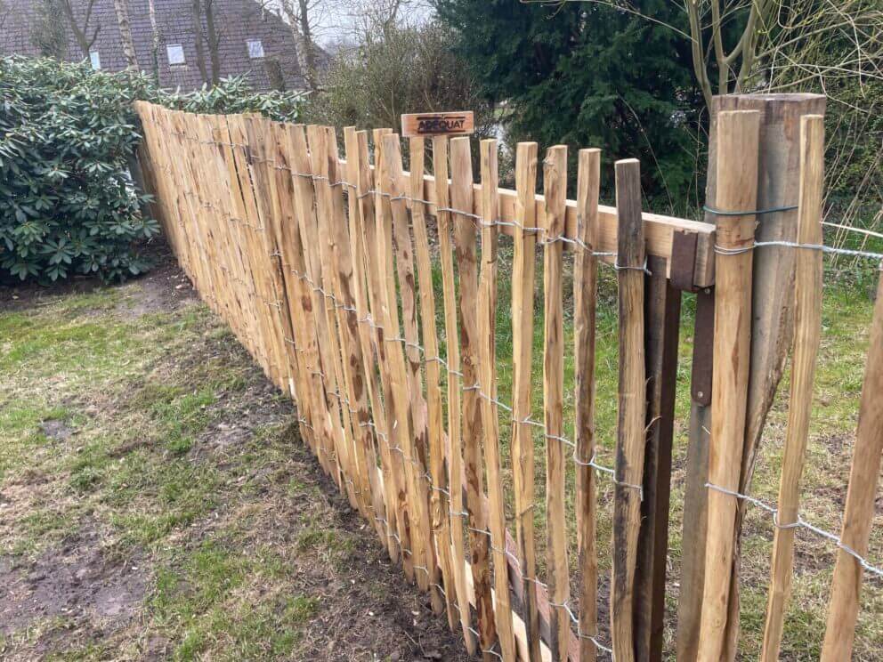Fr. Staketenzaun Kastanien 150 cm hoch, Abstand 6 cm, 2x 5m Rolle
