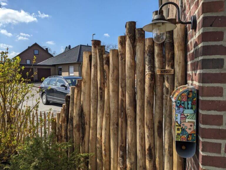 Windfang Haustür Windschutz seitlich Holz