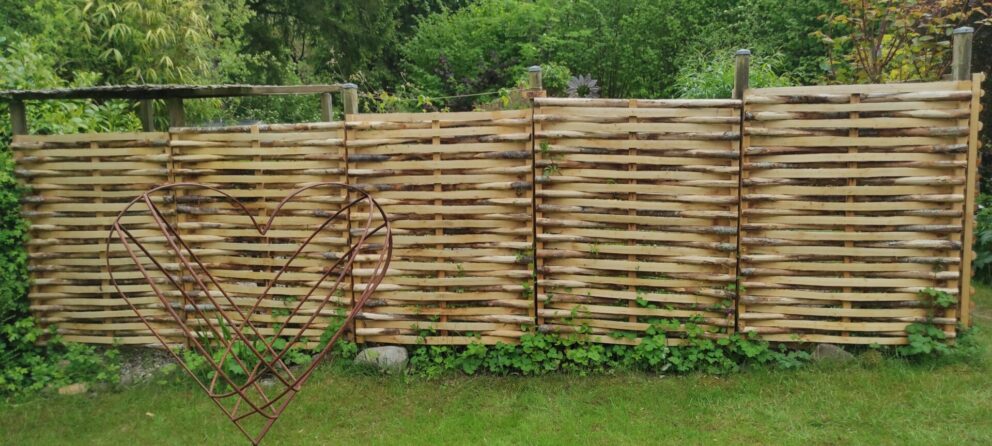 Sichtschutz Flechtzaun – Lamellenzaun Kastanie 150Hx120B