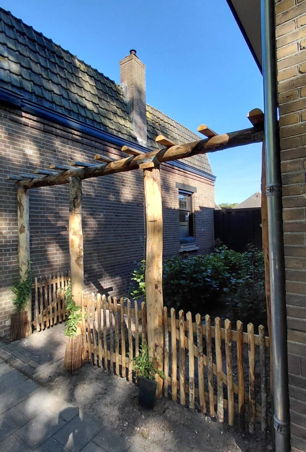 Lattenzaun Holz Kastanie