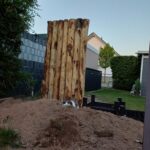 Kastanien Pfost 250 cm lang, Ø 13-16 cm