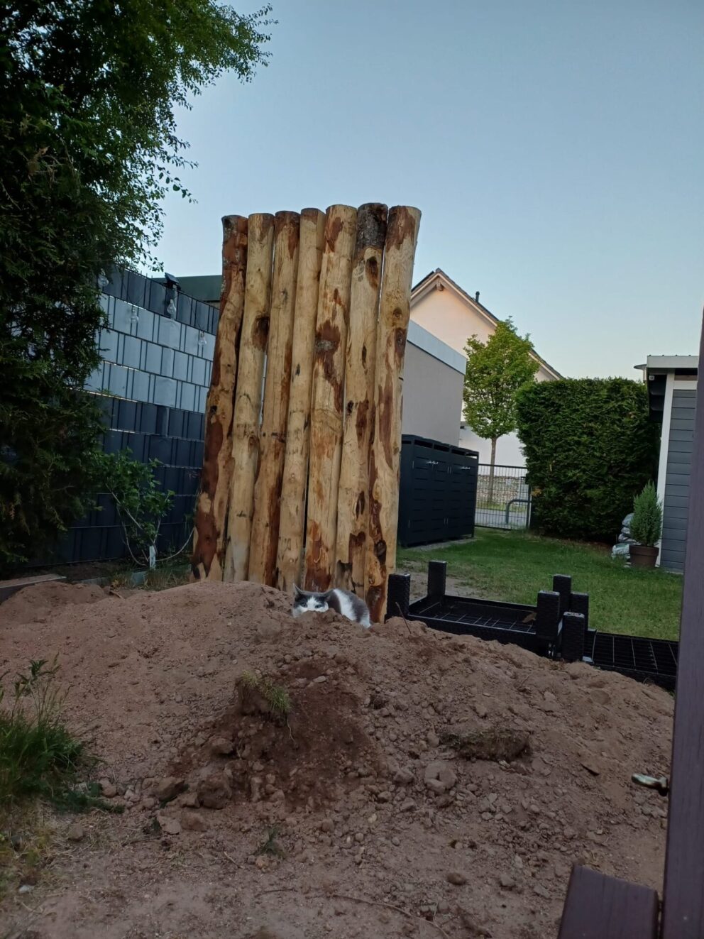 Kastanien Pfost 250 cm lang, Ø 13-16 cm