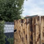 Kastanien Pfosten 250 cm lang, Ø 13-16 cm für Gartendouche