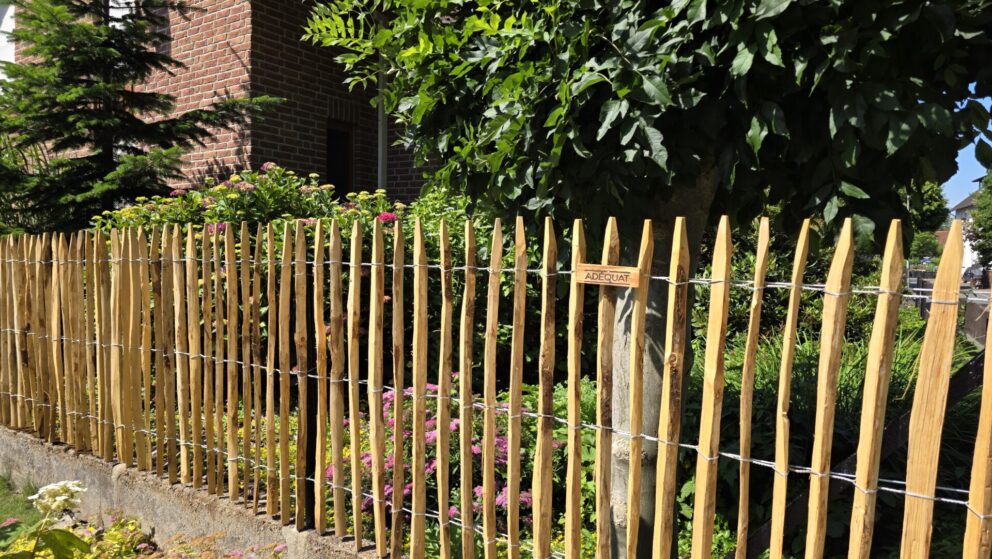 Staketenzaun Kastanie 100 cm H, Abstand 4 cm