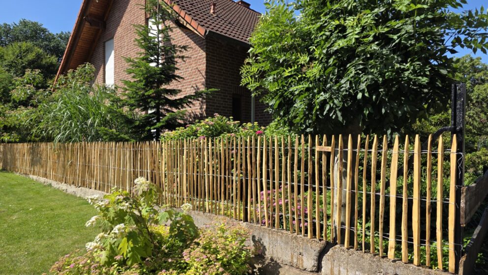 Staketenzaun Kastanie 100 cm H, Abstand 4 cm