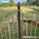 Staketenzaun Kastanie 100 cm H, Abstand 10 cm