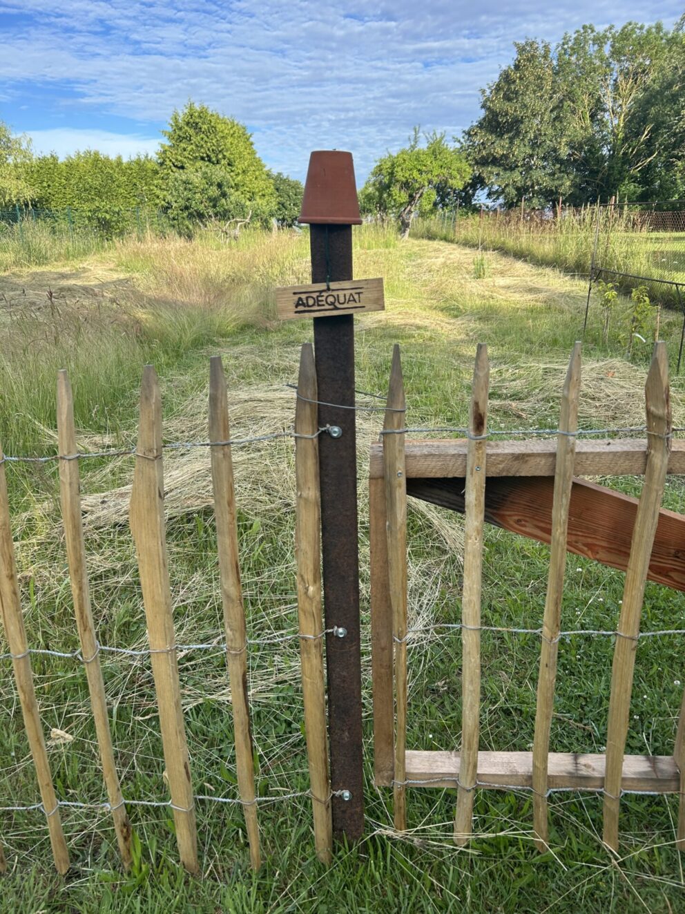 Staketenzaun Kastanie 100 cm H, Abstand 10 cm
