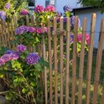 Staketenzaun Robinie 120 cm hoch, Lattenabstand 4 cm,