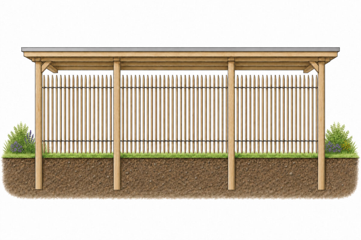 Carport Holz Seitenwand