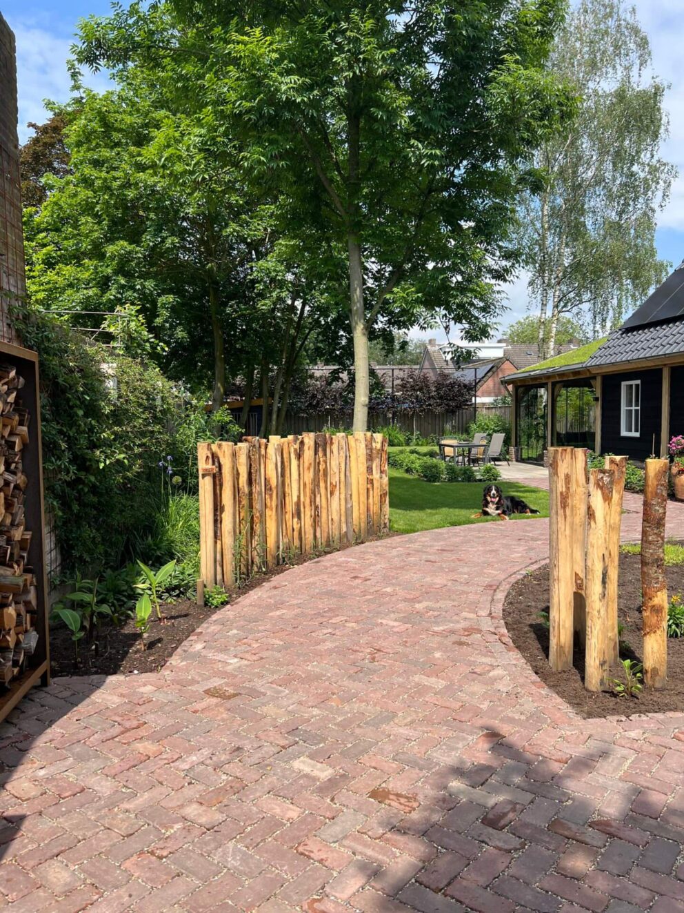 Holz Palisade Rundholz