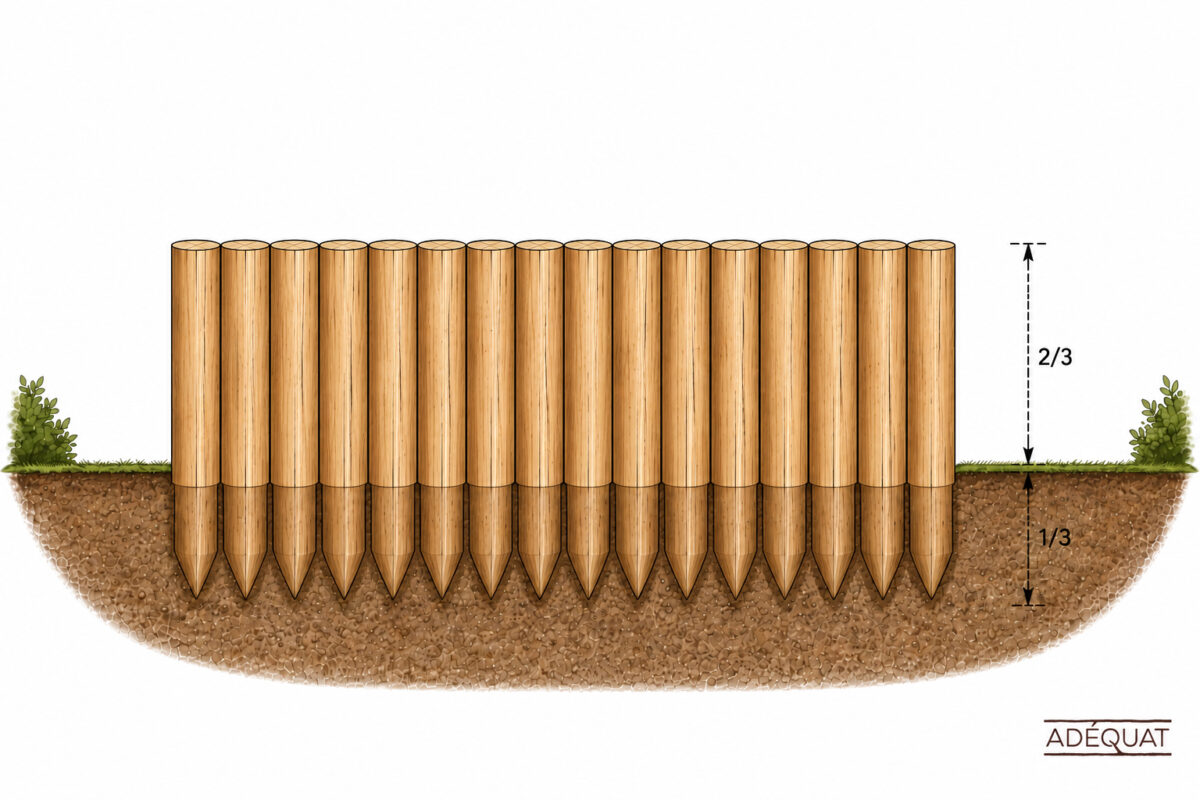 Holzpalisade