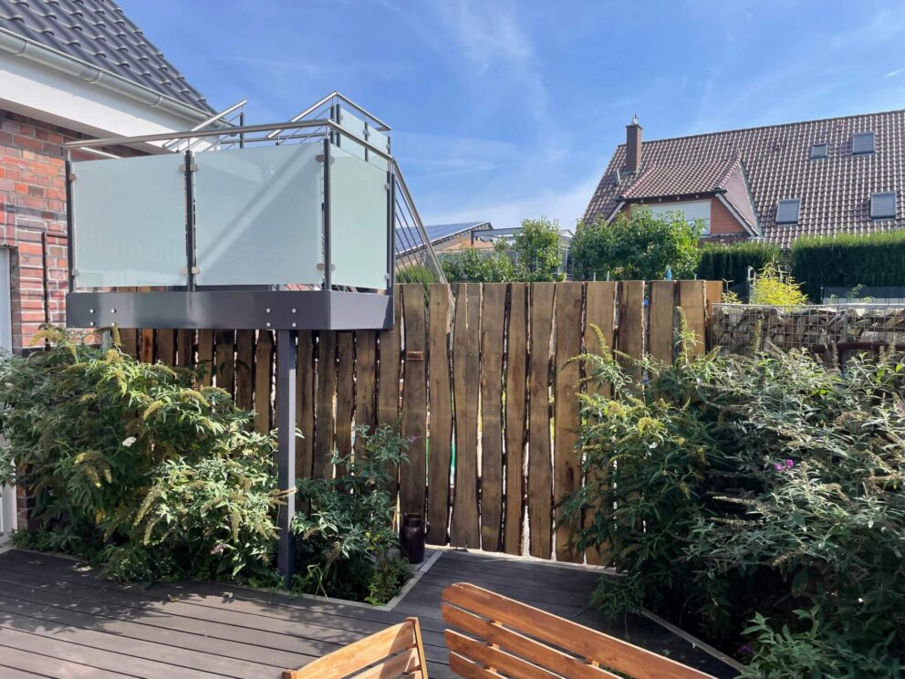 Sichtschutz Terrasse Holz selber bauen