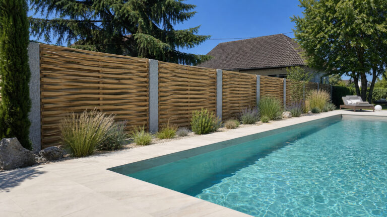 Sichtschutz Pool Holz