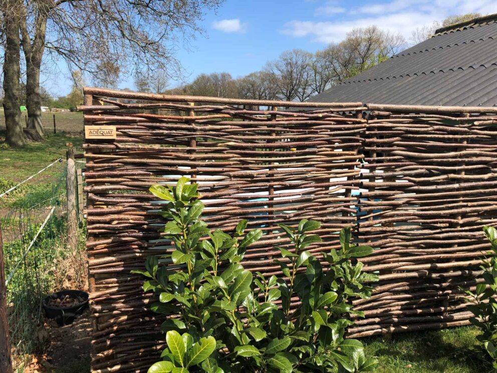 Sichtschutz Pool Holz Haselnuss Somme 2 150 cm hoch, 150 cm breit