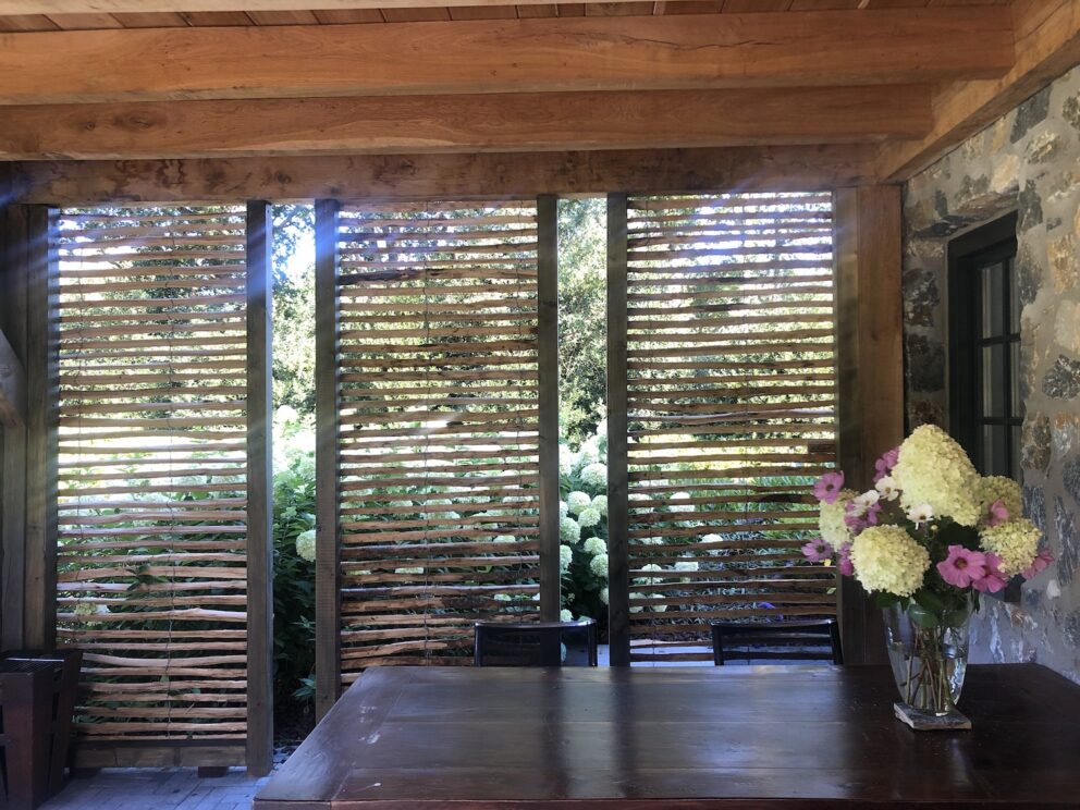 Terrasse Sichtschutz Holz Idee
