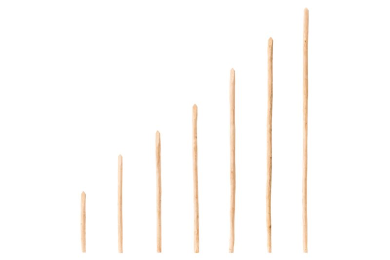 Lattes en châtaignier demi-rondes (échalas)