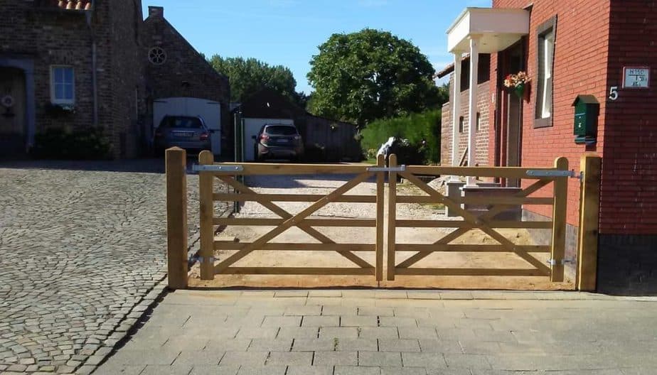 Portail anglai pour pré chêne double battant