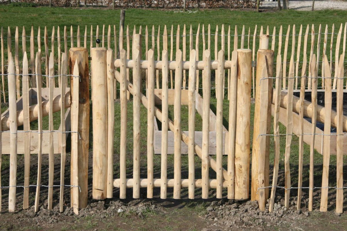 Portail français en rondins 100 cm de hauteur