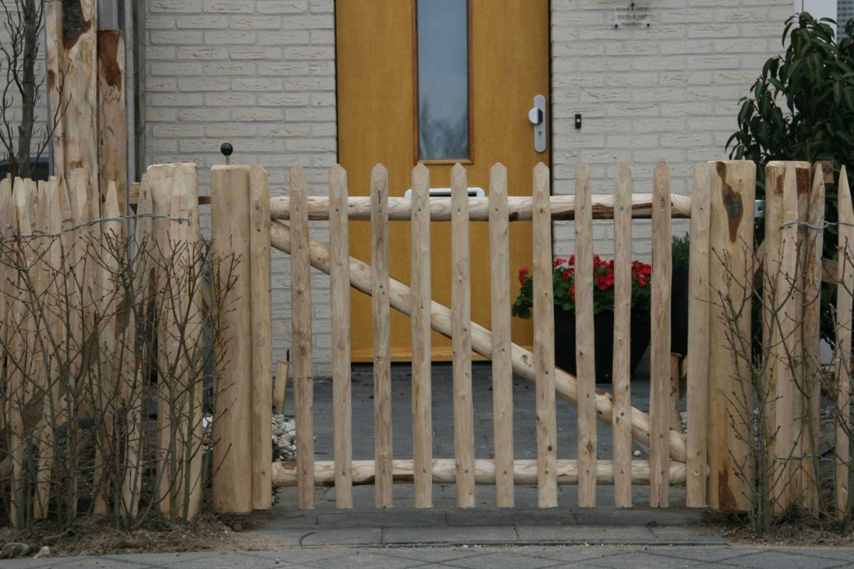 Portail français en rondins 80 cm de hauteur