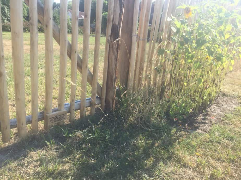 Portail en châtaigner en rondis 120 cm Adequat